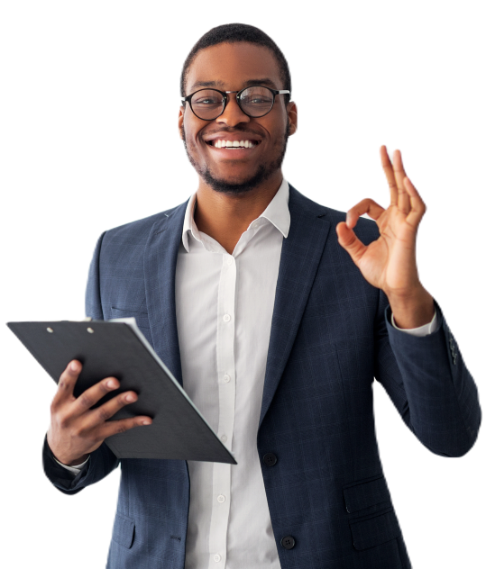 man with glasses smiling