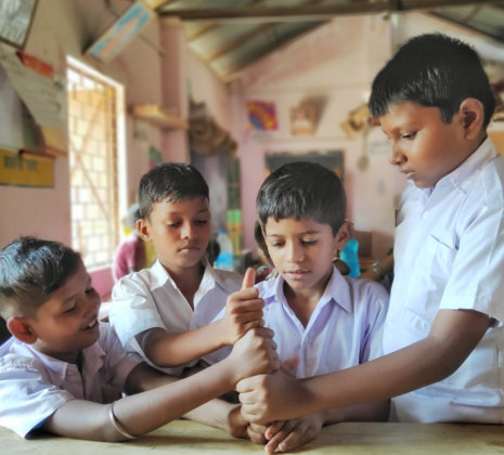 group of kids playing