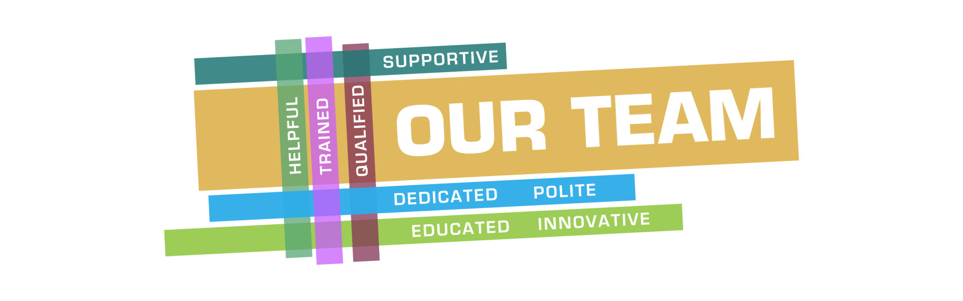 our team word cloud colorful stripes